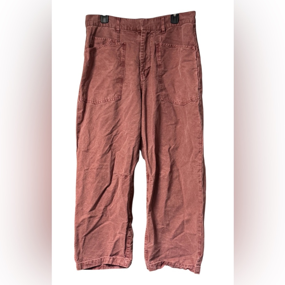 EUC Lucky Brand Mineral Wash Cropped Utility Pants SZ 14